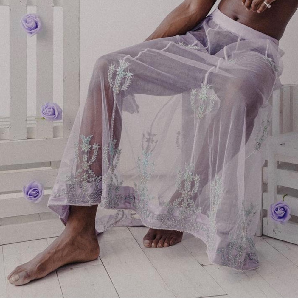 Shear vintage purple skirt